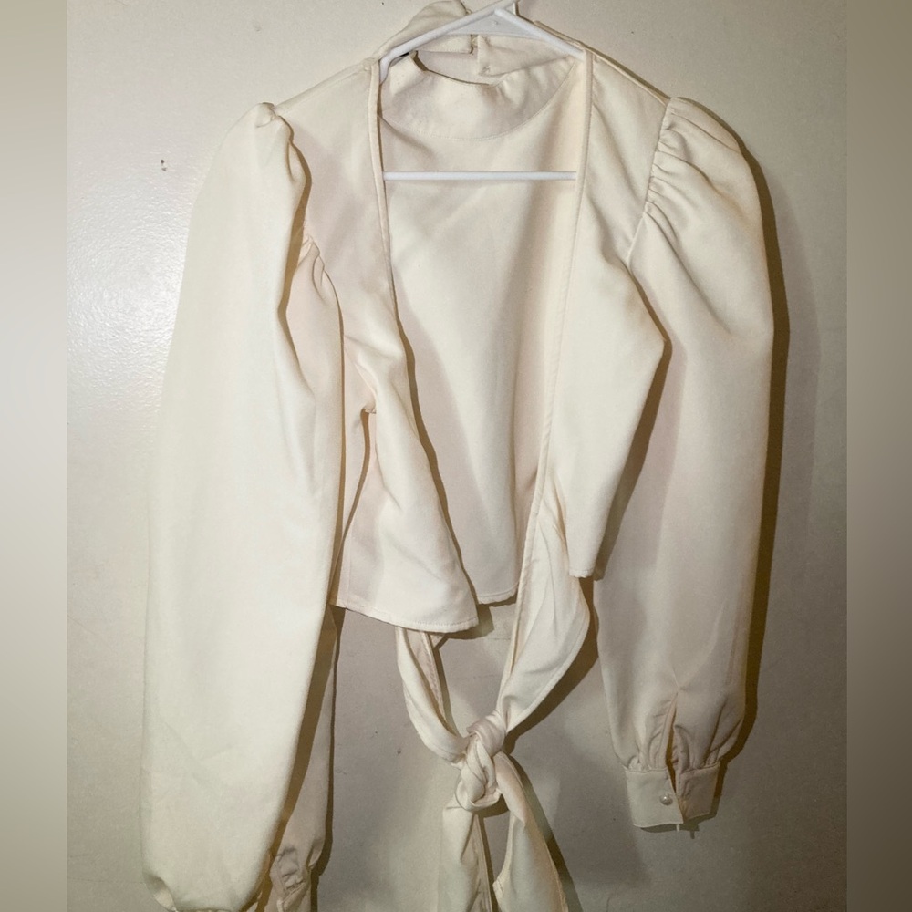 Off white Nasty Girl tied top